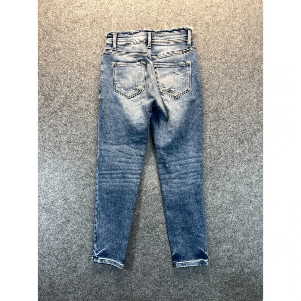 Kancan Womens Jeans Size 24 Clemence High Rise Distressed Mom‎ Jeans